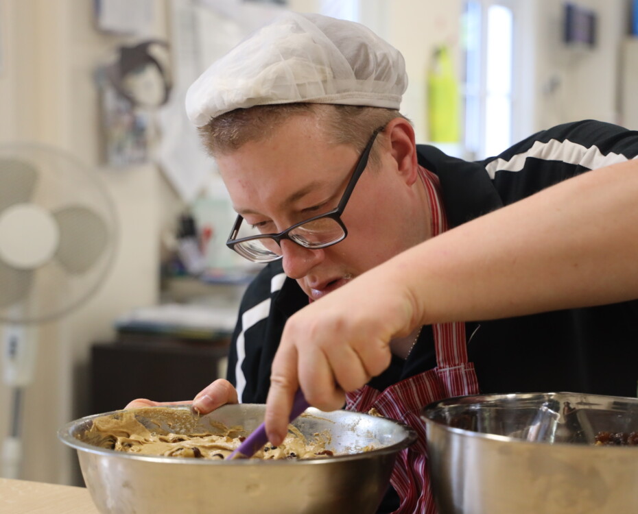 James making Christmas Cake 2